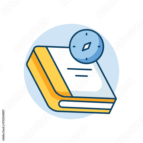 Travel Guidebook icon clean and modern vector illustration