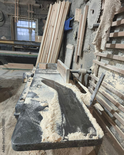 Traditional Woodworking Workshop Interior
Carpentry Craftsmanship and Timber Processing
