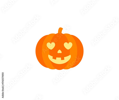 Set of cute Jack-o'-lantern vector icons with funny expressions