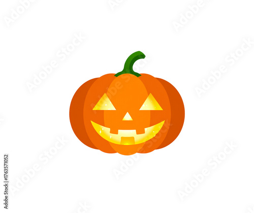 Set of cute Jack-o'-lantern vector icons with funny expressions