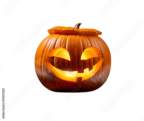 Set of cute Jack-o'-lantern vector icons with funny expressions