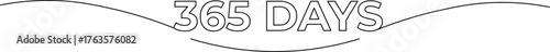 Complete a Full Year with a Minimalist 365 Days Design for Planners, Calendars, and Goal Trackers, Offering a Fresh Start and Daily Inspiration for Achieving Success