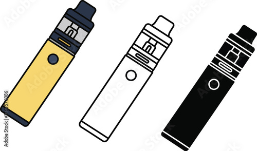 Vape pen vector illustration vaping device e cigarette design
