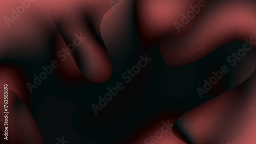 Dark, moody abstract background with blurred red and brown liquid forms.