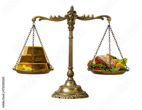Social Inequality Scale — Balancing Gold and Bread