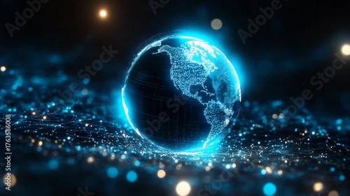 Digital Earth Network - Global Connectivity and Data Flow.