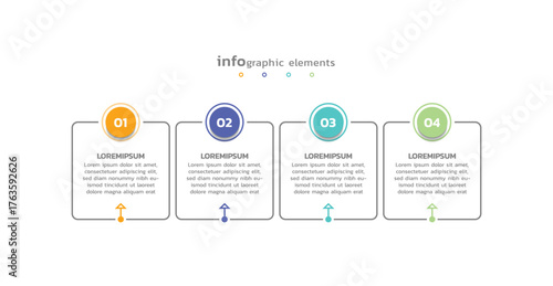 Vector infographic business template colorful design