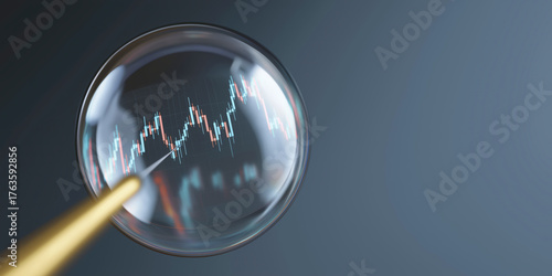 Wallpaper Mural Finance insights analyzing stock market trends with a close-up infographic Torontodigital.ca