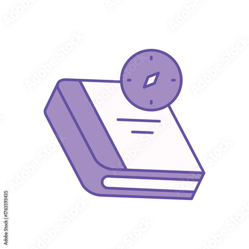 Travel Guidebook icon clean and modern vector illustration