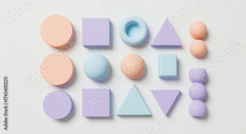 set of colorful pills