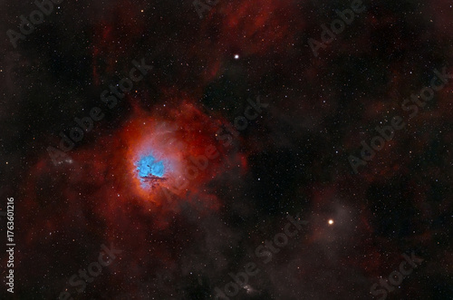 The Pacman nebula or NGC 281 in Cassiopeia constellation, taken with amateur telescope with narrowband filters.