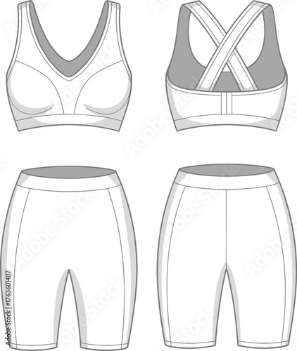 Technical Fashion Flat Sketch of a Long Hooded Rain Slicker or Lightweight Raincoat, Full Length Sleeves and Flap Pockets, Women's Outerwear Vector Template.