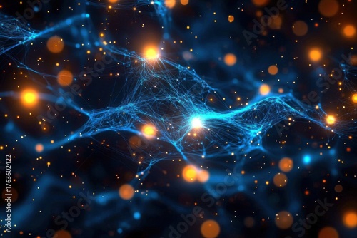 abstract technology background showcases visualization of virtual networks seamlessly operating within a physical network infrastructure- empowering implementation of dynamic and adaptable network con