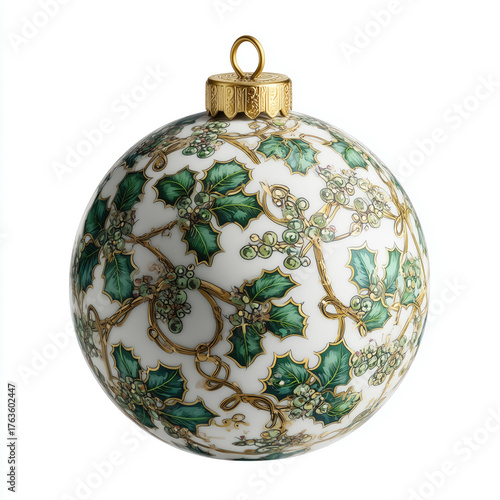 New Year's ball with a pattern and sparkles