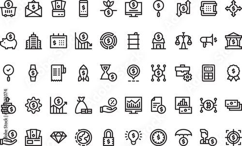 Investment and finance icons High-Quality Vector Icons Collection with Editable Stroke. Ideal for Professional and Creative Projects