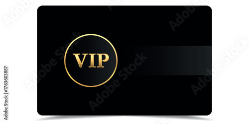 VIP gold card. Luxury texture template design. Vip ticket on black background for invitation, club, award, casino, certificate. Golden exclusive premium card.