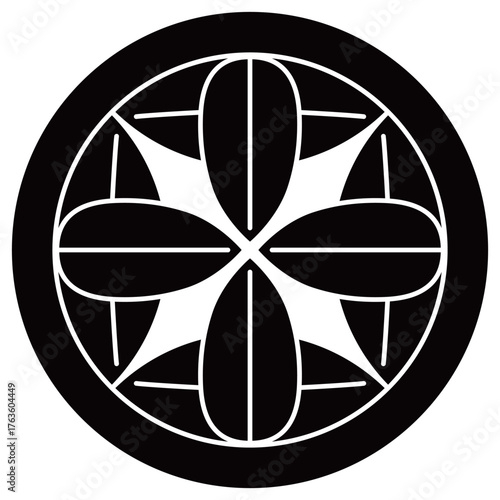 家紋です。丸に十二枚笹といいます。