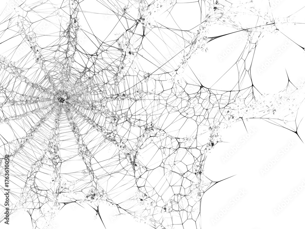 Obraz premium spider net vector illustration, PNG Stock royalty free. transparent background