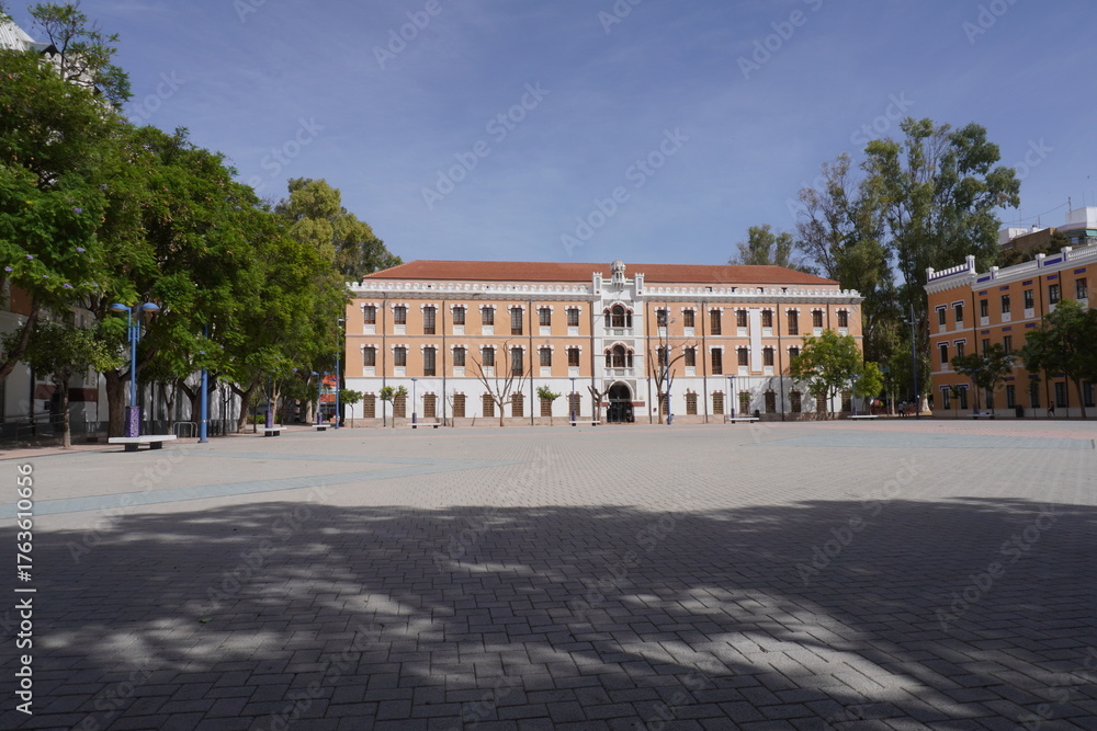 Naklejka premium Building of Murcia University on the weekend
