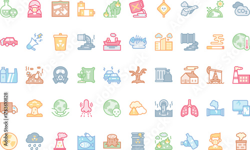 Pollution and environment icons High-Quality Vector Icons Collection with Editable Stroke. Ideal for Professional and Creative Projects