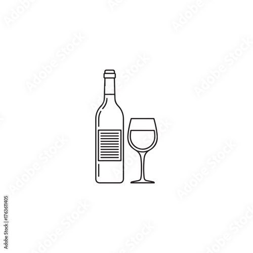 Line art of a cat stretching on a