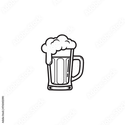 Cute cartoon baby horse running happily