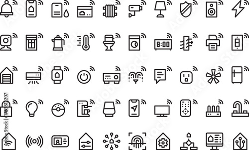 Smart home and technology icons  High-Quality Vector Icons Collection with Editable Stroke. Ideal for Professional and Creative Projects
