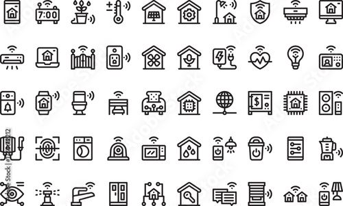 Smart home and technology icons High-Quality Vector Icons Collection with Editable Stroke. Ideal for Professional and Creative Projects