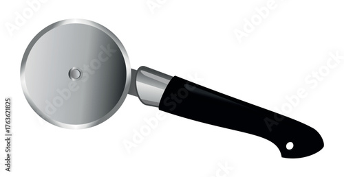 Realistic pizza knife isolated on white background - Vector illustration