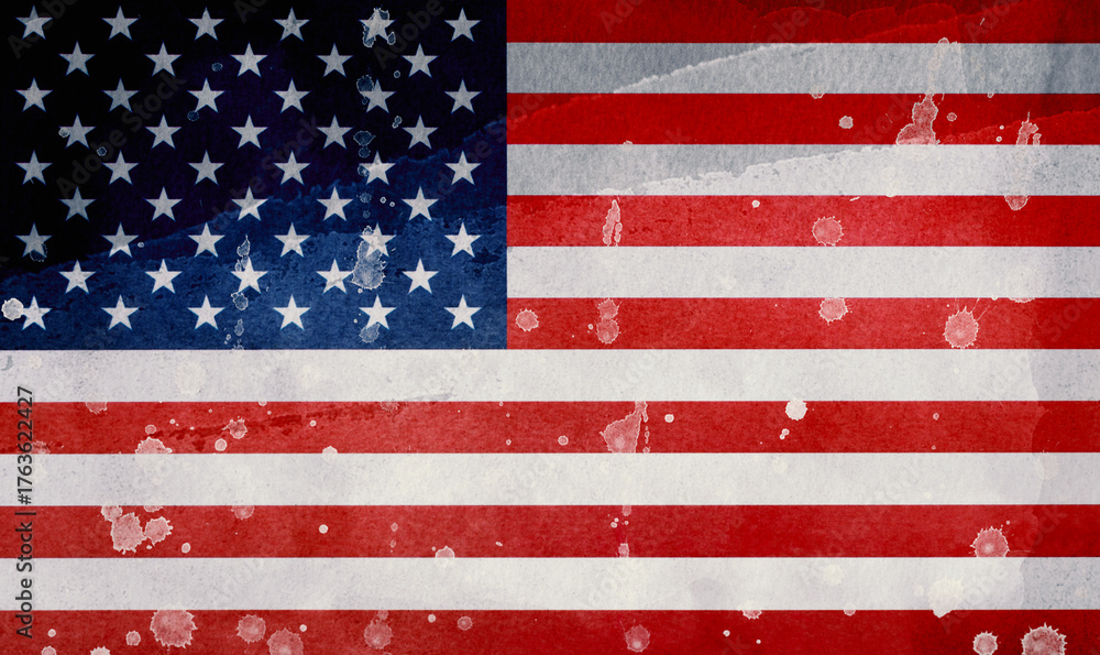Fototapeta premium Grunge USA Flag background texture.