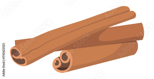 Realistic fresh ripe cinnamon isolated on white background - Vector illustration