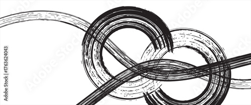Japanese vector brush stroke, template texture on white background. Design strong brush stroke graphic element, turbulence brush stroke. Paint black strokes brush texture with space for your own text.