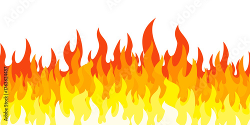 Fire emoji vector symbol sign in flat style. vector illustration of flame