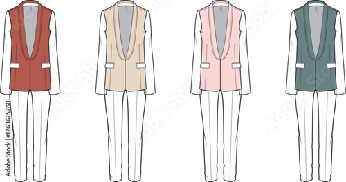 Sophisticated Suited Sets Fashionable Women's Business Attire in Trendy Colors