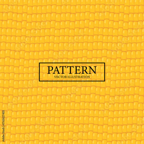 Pattern background yellow juicy corn kernels - Vector illustration