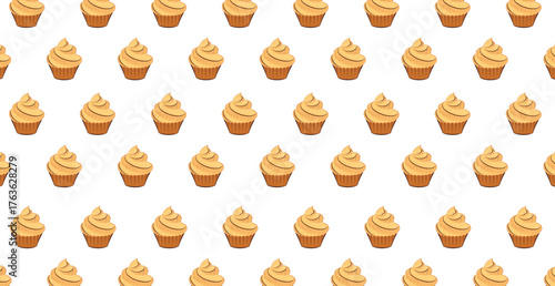 Panoramic pattern cake on a white background - Vector illustration