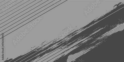 Grunge Sport Background with Dynamic Brush Stroke in Gray