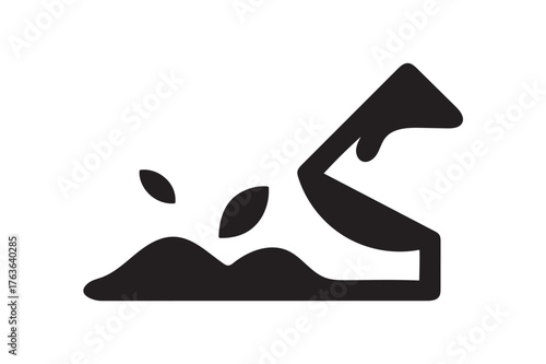 Tea leaf pluck silhouette