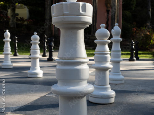 Giant chess pieces