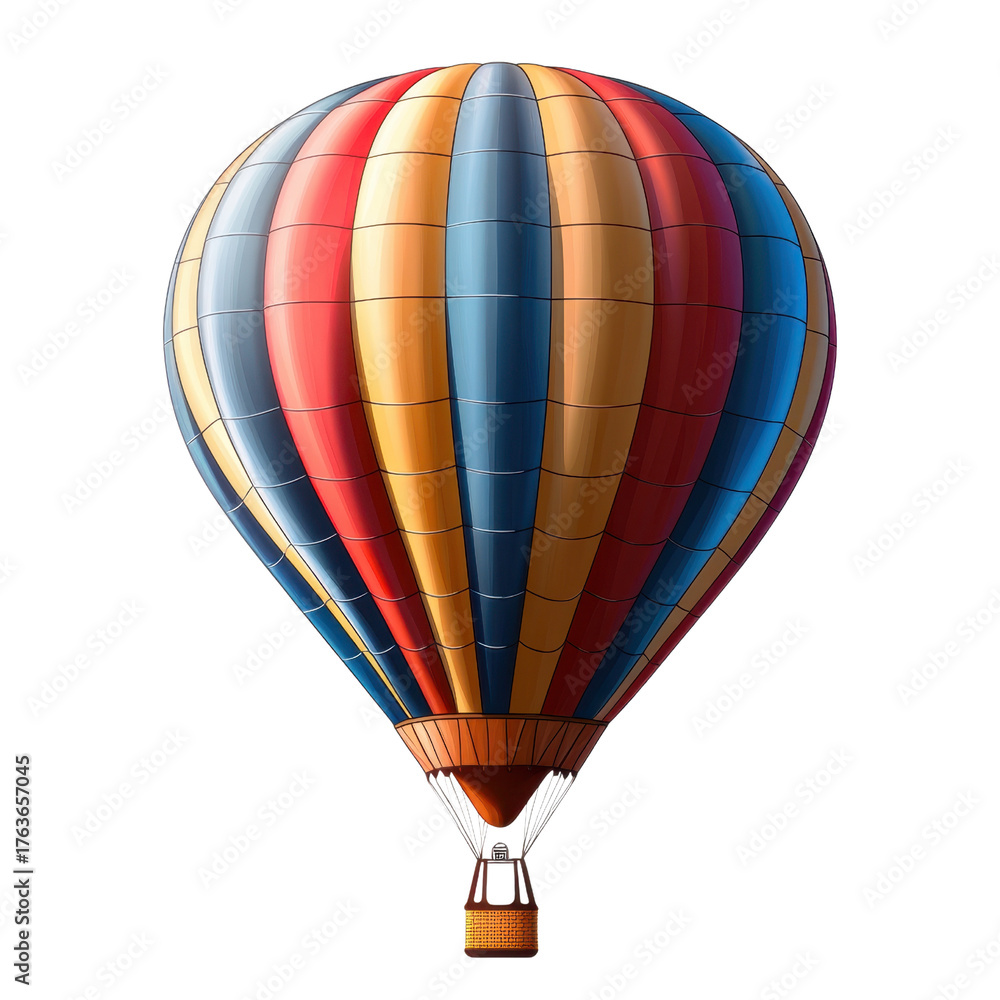 Fototapeta premium Hot air balloon isolated on transparent background