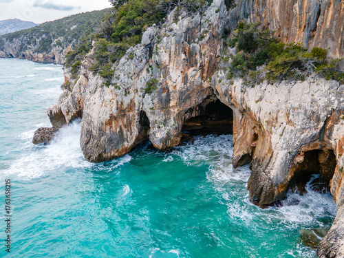 Sardinia’s cliffs and caves near Cala Fuili