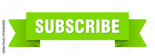 subscribe ribbon isolated on transparent background. subscribe ribbon