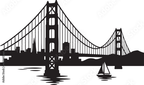 San Francisco Bridge Silhouette