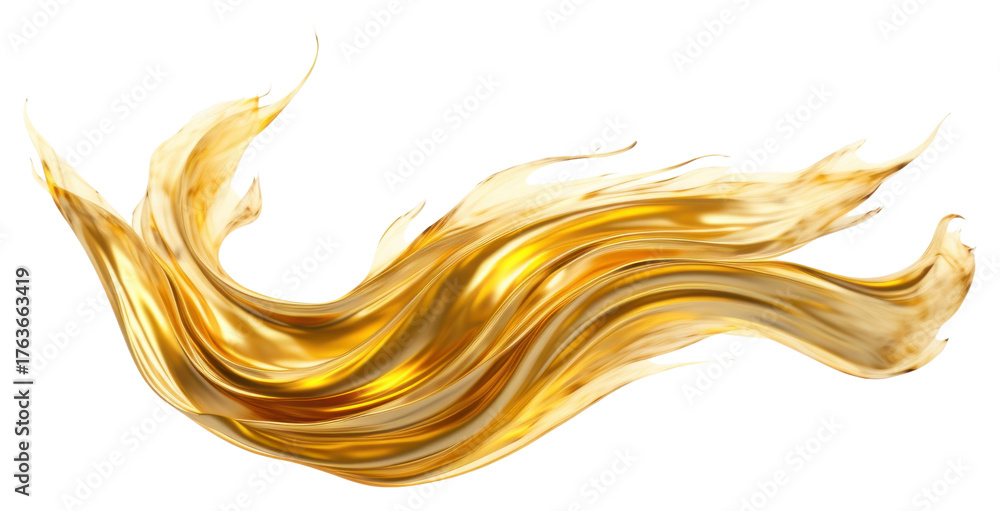 Fototapeta premium PNG Fire gold white background abstract.