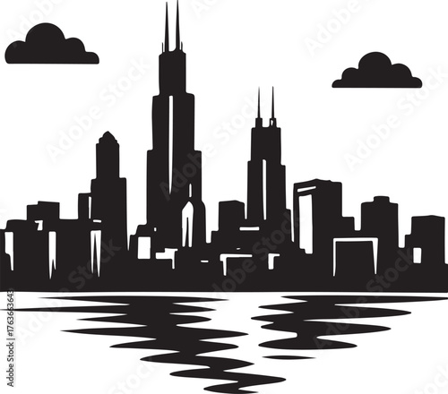 Chicago Cityscape Silhouette