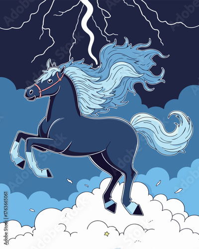 Storm Horse Illustration