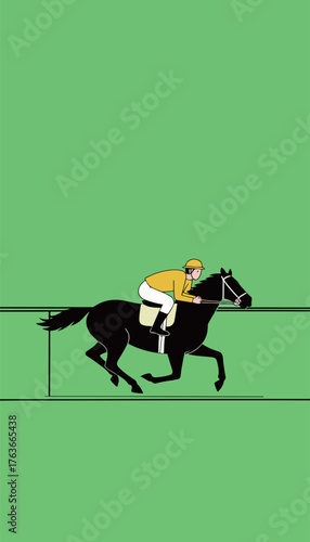 Horse Racing Illustration