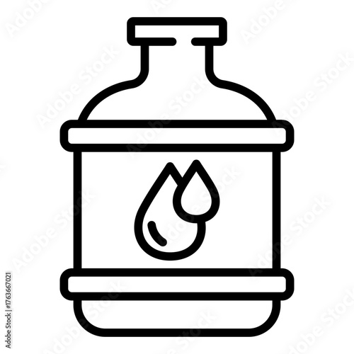 Bio Bottle Icon Element For Design
