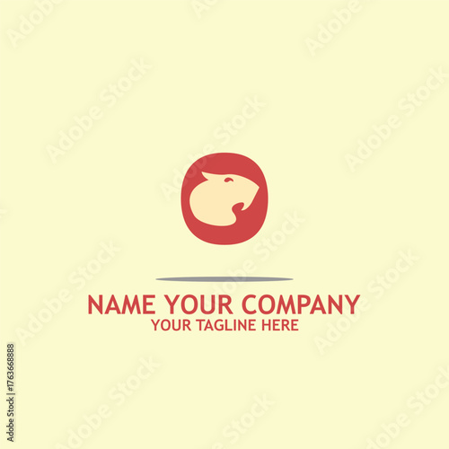 beaver logo simple icon design illustration