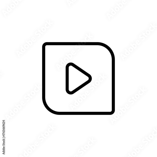 Free Download video play icon, simple flat style, vector illustration, symbol, pictogram design logo template, for ui or ux isolated on white for mobile app, editable - GFXLoad